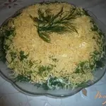 Салат Нежный, с печенью трески