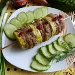 Кебаб с кабачком и картофелем