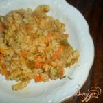 Макароны с перцем, морковью и луком