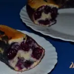 Сливочный кекс с горьким шоколадом и виноградом