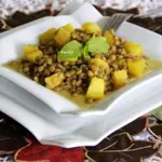 Салат из тыквы и зелёной чечевицы Палитра вкусов