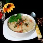 Грибной суп с сырочками
