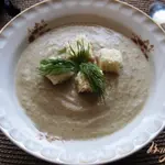 Грибной суп-пюре с гренками