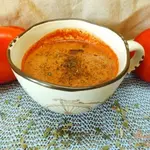 Салат в соковыжималке из помидора и болгарского перца