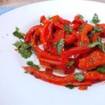 Салат из вареного болгарского перца с кинзой