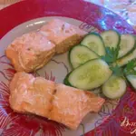 Запеченное филе лосося, с лимоном