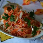 Морковный салат с кальмарами