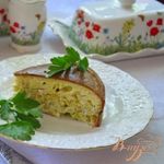 Пирог наливной с капустой и курицей