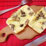 Молочная фритата с шампиньонами