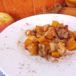 Банан запеченный с тыквой и яблоками