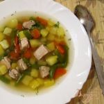 Мясной суп с овощами