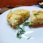 Пирог из лаваша с курицей и яйцом