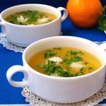 Апельсиновый суп с рисовыми шариками