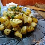 Печенный картофель с салом и орегано