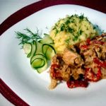 Куриное мясо с овощами