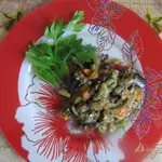 Баклажанная икра с лесными грибами