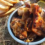 Шашлык из вымоченных куриных голеней