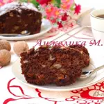 Постный шоколадный манник с изюмом и орехами