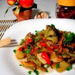 Рагу с грибами и брокколи