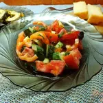 Салат со смородиновым соусом