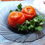 Помидор запеченный с кабачком и сыром