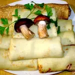 Блины с грибной пастой