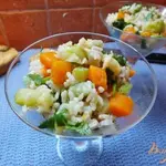 Салат с неочищенным рисом с тыквой