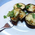 Синие с  овощами под сыром