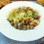 Салат с куриными сердечками