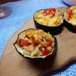 Зразы из синих с рисом, сыром и помидорами