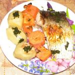 Рыба с овощами в духовке