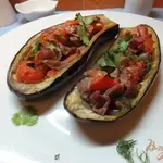 Зразы с мясом и томатами из баклажанов