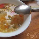 Макронный суп с помидорами на индейки без зажарки