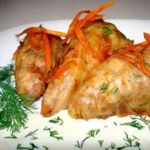 Голубцы с куриным мясом и грибами