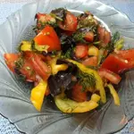 Салат с японским ореховым соусом