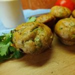 Закусочные кексы с кинзой