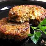 Соевые котлетки с грибами (в духовке)