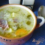 Рассольник на утиных пупках