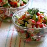 Овощной салат с крабовыми палочками