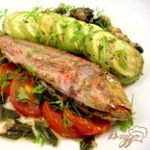 Барабулька с овощами