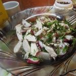 Салат куриный с теплой заправкой