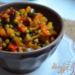 Овощное рагу с зеленым горошком