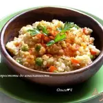 Плов из коричневого риса с овощами