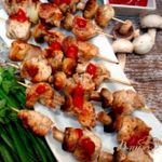 Куриные шашлычки с грибами