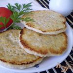 Картофелные оладьи с высивками пшеничными