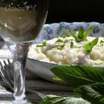 Ванильное ризотто с курицей, маскарпоне и мятой