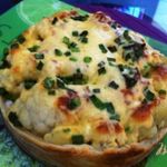 Открытый пирог с цветной капустой