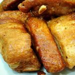 Свиные рёбрышки запеченные с чесноком