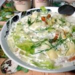 Суп с лисичками и цветной капустой