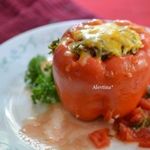Фаршированные сладкие перцы с грибами и фаршем